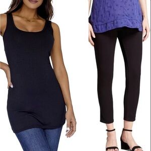 Isabel Maternity- 2 Piece Bundle - Black Tank Top & Leggings